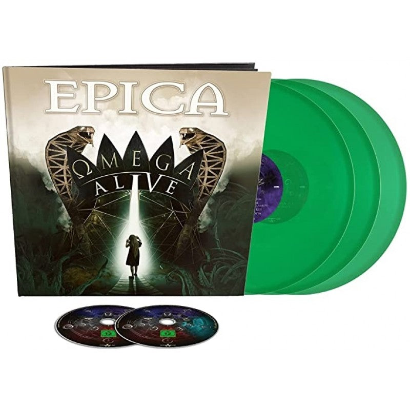 EPICA – Omega Alive Ltd. Earbook 3 Green Vinyl + DVD + Blu-ray Nuovo