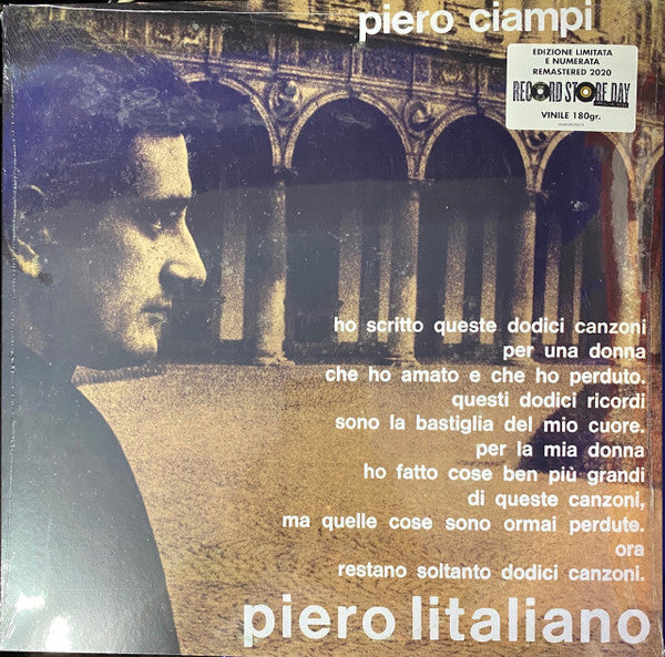 Piero Ciampi ‎– Piero Litaliano - vinile rsd