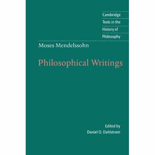 Moses Mendelssohn: Philosophical Writings - Paperback