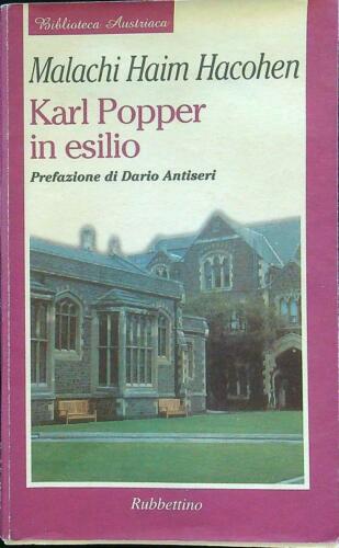 HAIM HACOHEN MALACHI - KARL POPPER IN ESILIO